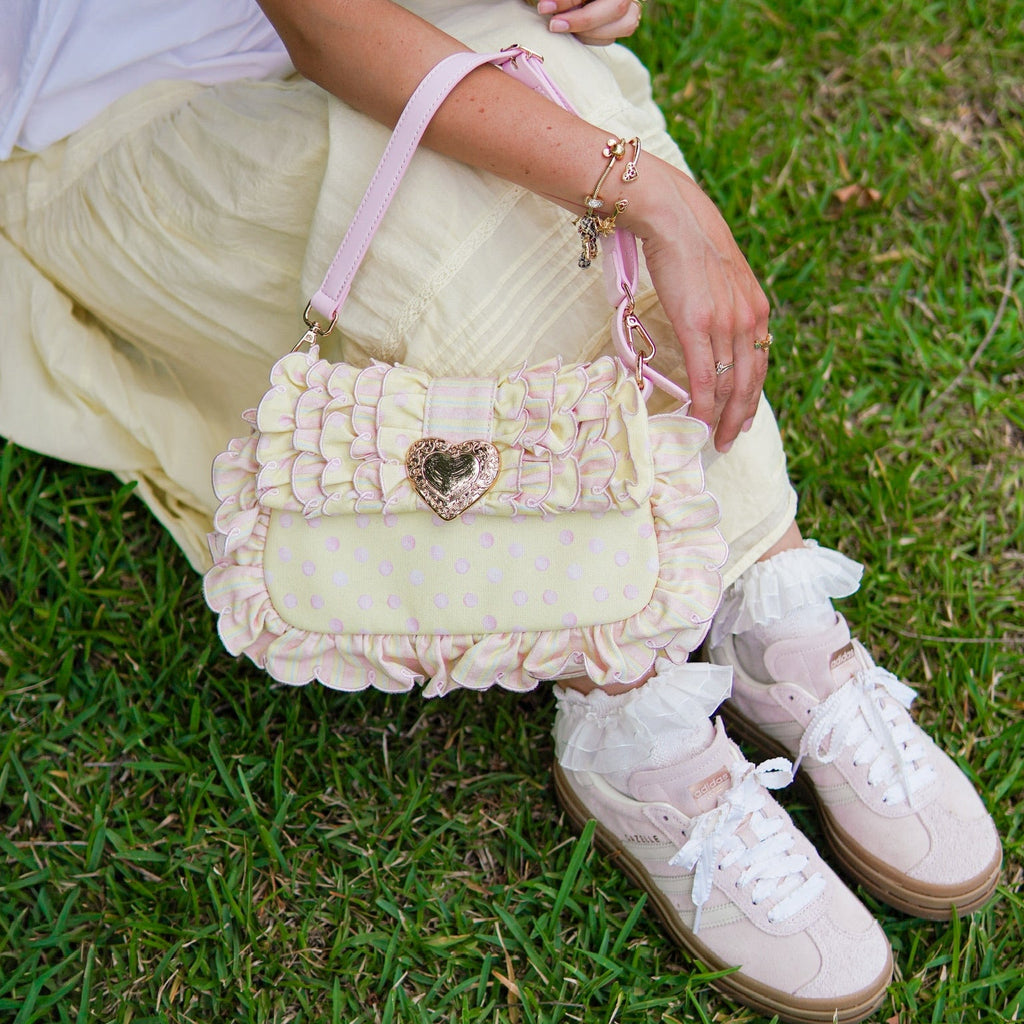 Seaside Sweetheart Ruffle Shoulder Bag