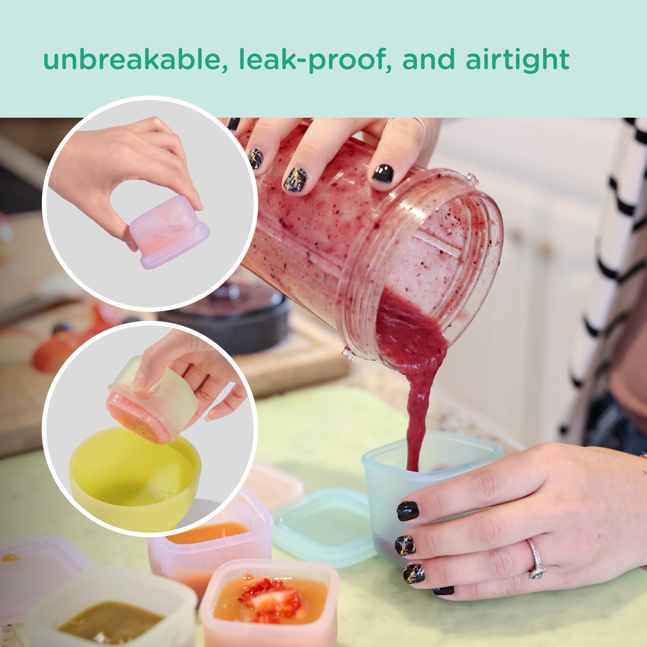 Little Bites Silicone Snack & Baby Food Containers—4 Pack