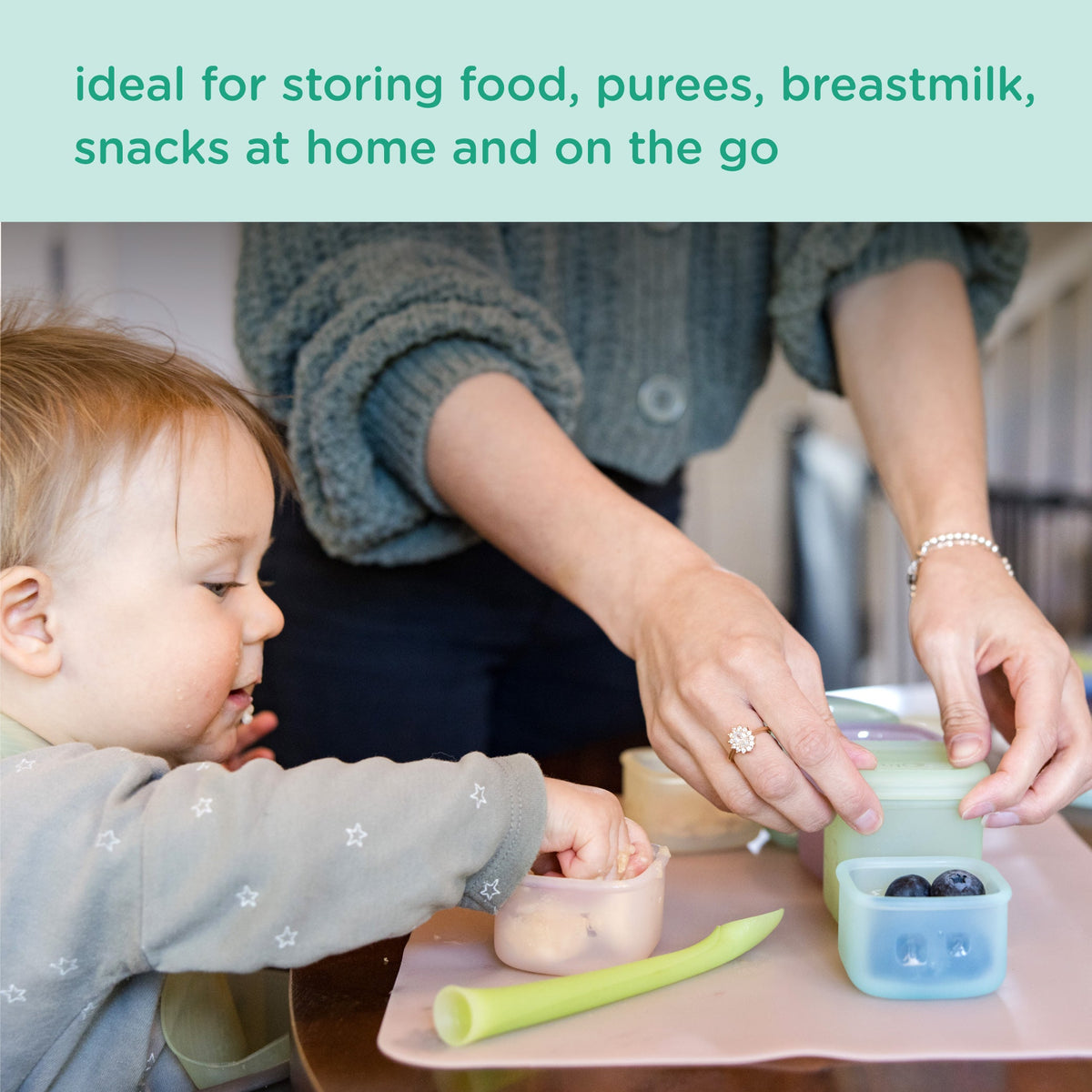 Little Bites Silicone Snack & Baby Food Containers—4 Pack